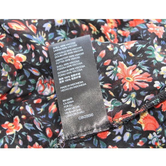 Anthropologie Helene Tunic Dress / Small / Black Floral Sheer Flowy - Picture 10 of 10